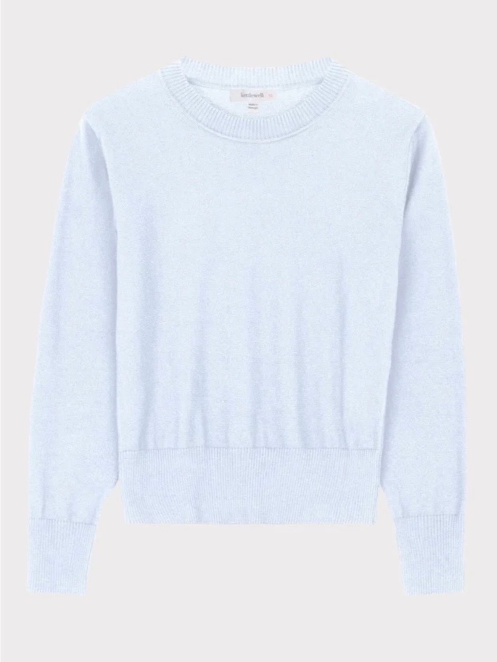 100% Cotton Cora Sweater in Ice Blue by Kettlewell Colours